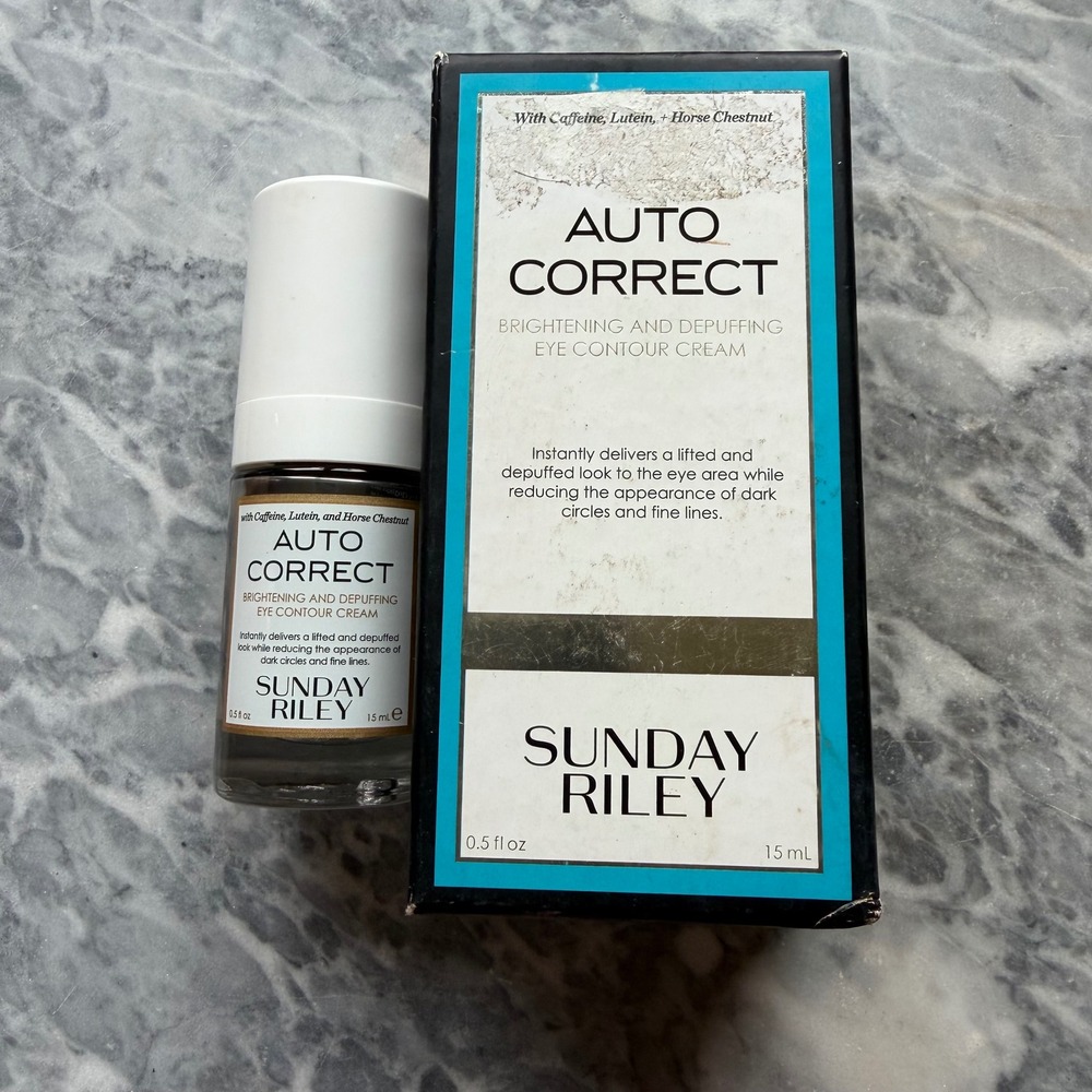 New Sunday Riley Auto Correct Brightening and Depuffing Eye Contour Cream